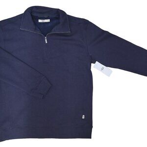 UGG Men's Half-Zip Navy Pullover Sweatshirt – Medium